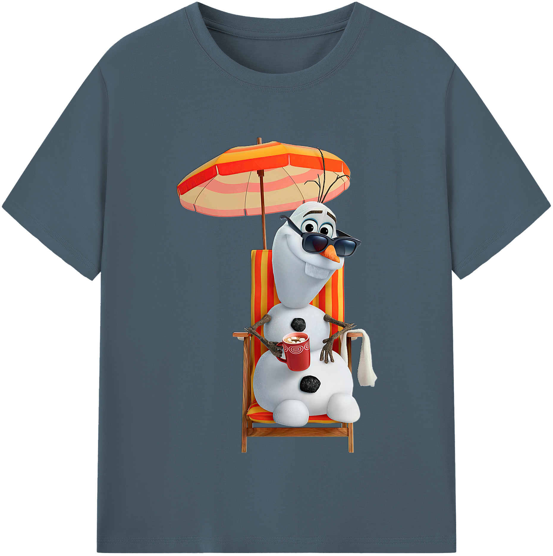 （画像用） アナと雪の女王 アンナ エルサ Frozen Anna Elsa 綿100％半袖Tシャツ（フロントプリント）